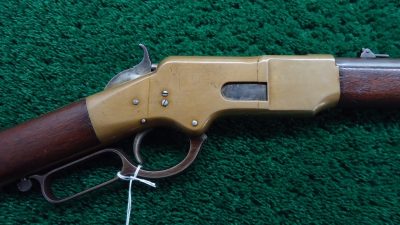 W4357 EARLY WINCHESTER MODEL 1866 FLATSIDE SRC WITH HENRY MARKED BARREL [A]