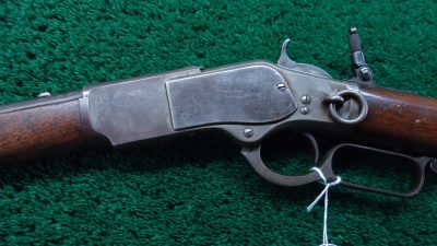 W4362 SPECIAL ORDER CASE COLORED WINCHESTER FIRST MODEL 1873 SADDLE RING CARBINE [A] - Image 2